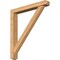 Ekena Millwork Traditional Craftsman Smooth Bracket w/ Offset Brace, Western Red Cedar, 5 1/2"W x 40"D x 44"H BKT0604X40X44TRA04SWR - alternate 1